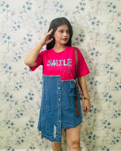 Smile Denim One Piece