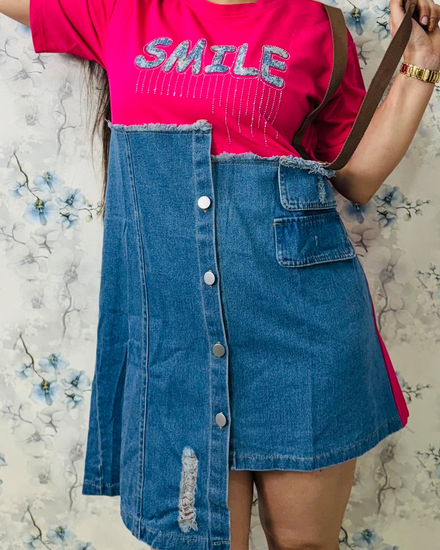 Smile Denim One Piece