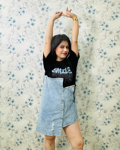 Smile Denim One Piece