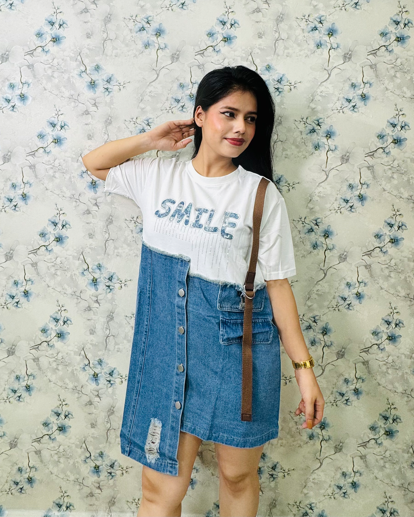 Smile Denim One Piece