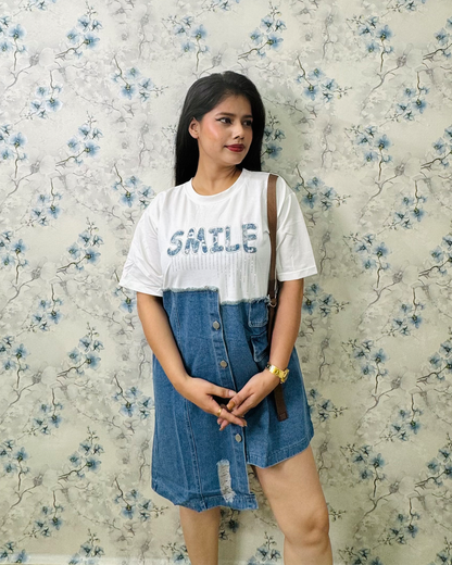 Smile Denim One Piece