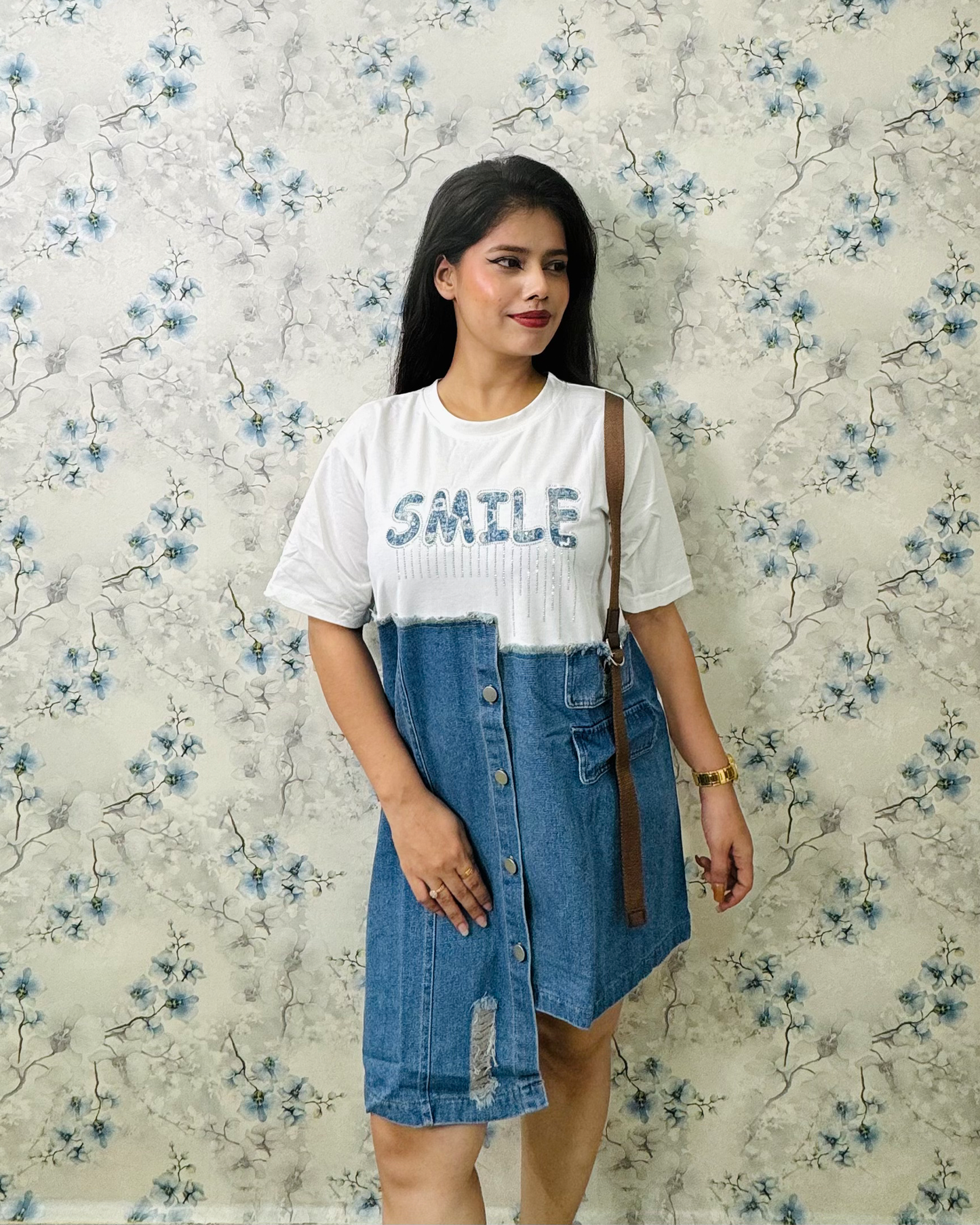 Smile Denim One Piece